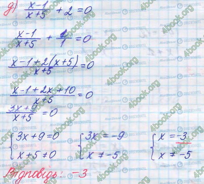 ГДЗ Алгебра 8 класс страница 204 (д)